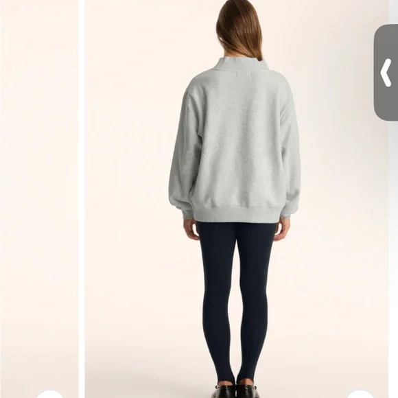 NWT Parke x Set Active Collaboration Varsity Mockneck L/XL Gray Sweatshirt Orca - Picture 5 of 10